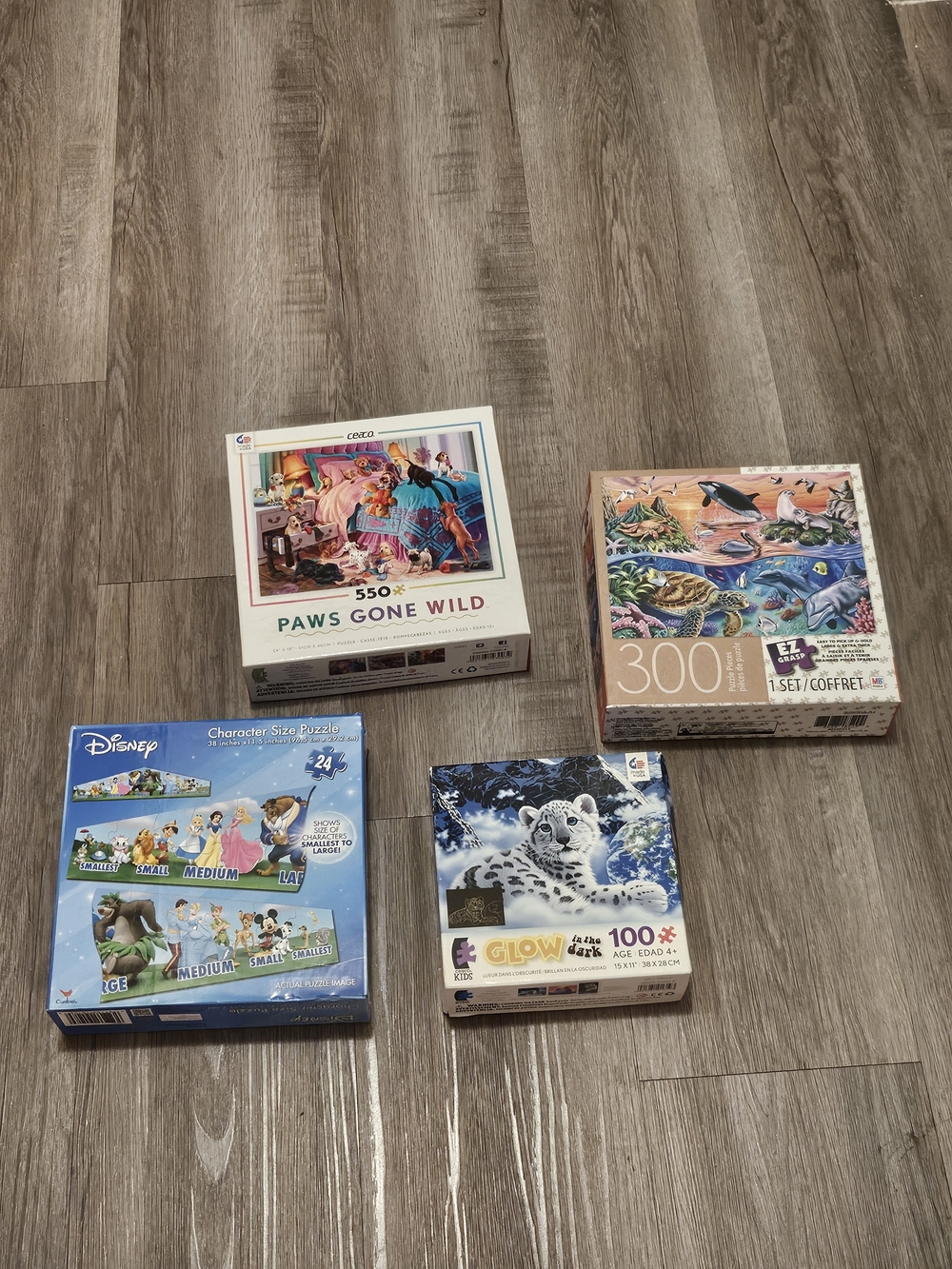 Assorted Puzzle Bundle - Blue, White, Tan, Pink, and Multicolor Boxes